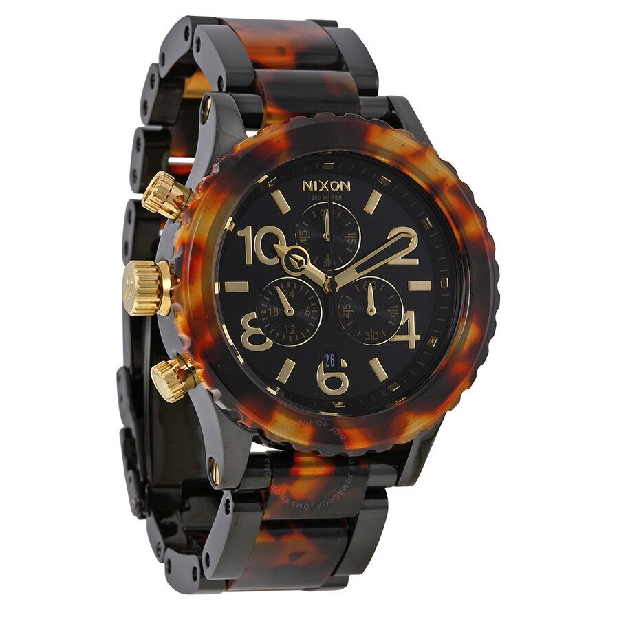 Nixon 42-20 Chronograph Tortoise Shell Acrylic Men's Watch A0371679 | Jomashop.com & JomaDeals.com