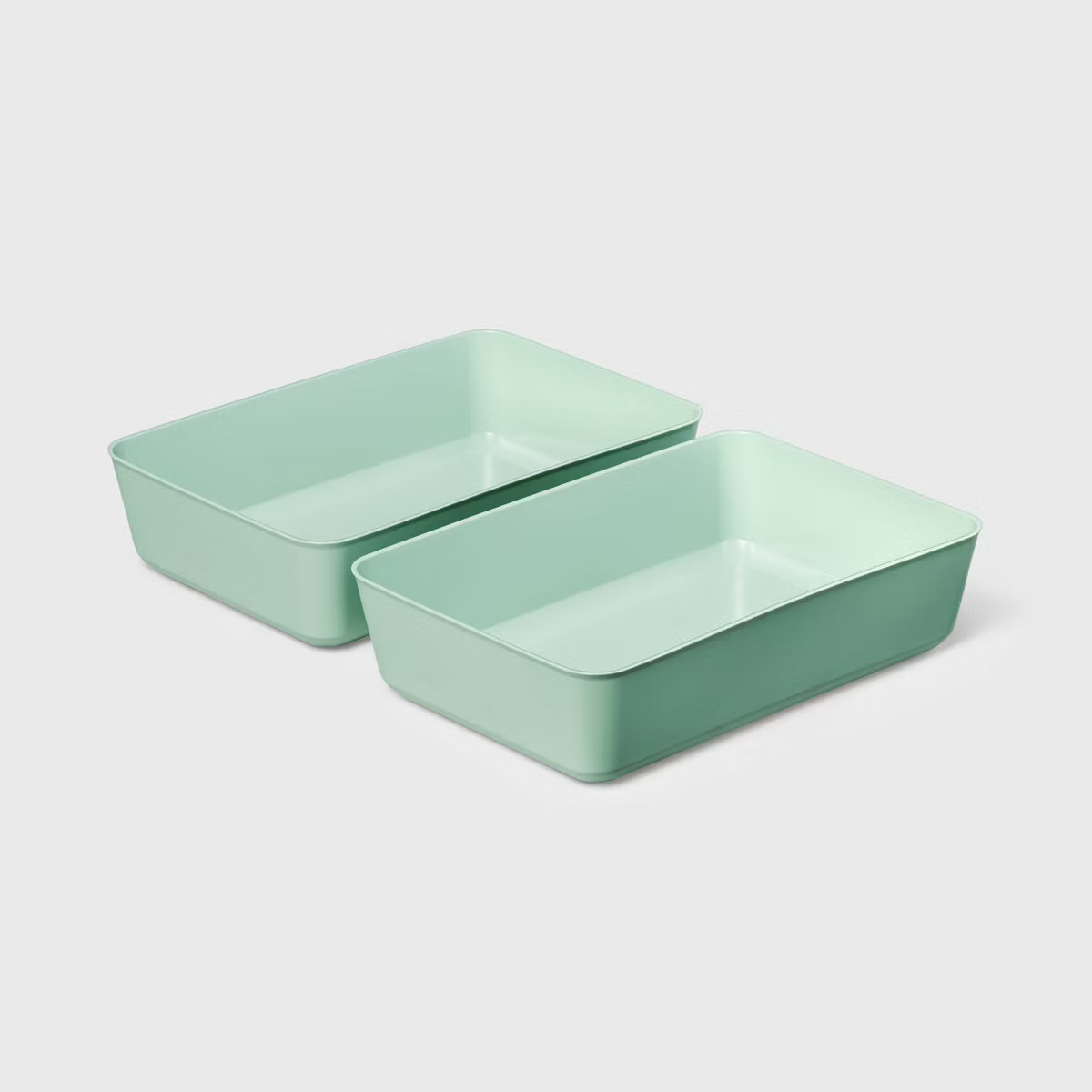 2pk Large Storage Trays Daydream Green - Brightroom™ | Target