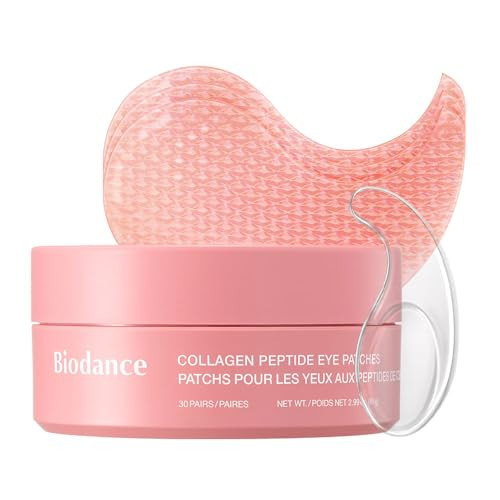 Biodance Collagen Peptide Eye Patches, Anti Wrinkle Patches for Face & Smile Line Patches, Under Eye Mask for Fine Lines, Eye Bags & Wrinkles, Korean Skin Care, Valentines Day Gifts for Her (60 Count) | Amazon (US)
