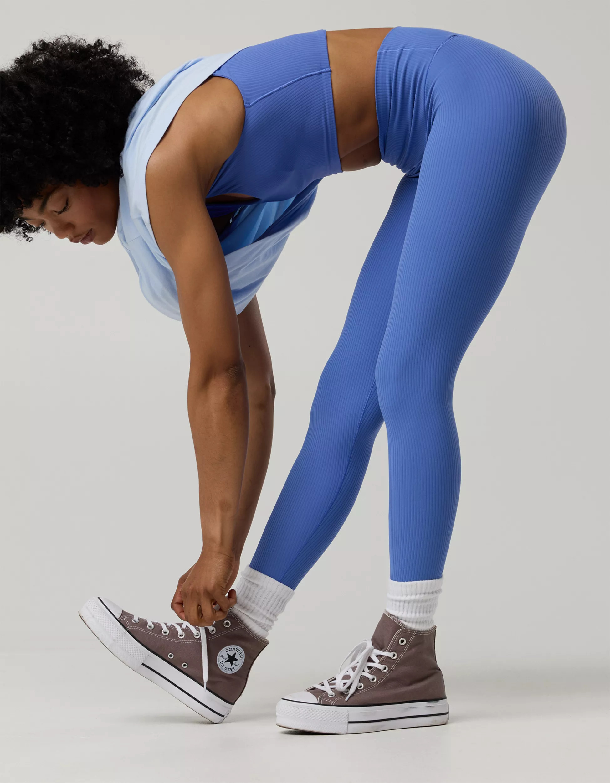 OFFLINE By Aerie Real Me XTRA High Waisted Ribbed Legging | Aerie