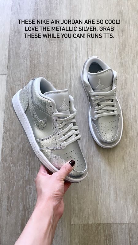 These Nike Air Jordan are so cool! Love the metallic silver. Grab these while you can! Runs TTS. 

Nike Air Jordan, Nike sneakers, silver sneakers, metallic sneakers, trendy sneakers, high top sneakers, The Stylizt



#LTKShoeCrush #LTKActive #LTKStyleTip