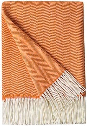 Bourina Decorative Herringbone Faux Cashmere Fringe Throw Blanket Lightweight Soft Cozy for Bed o... | Amazon (US)