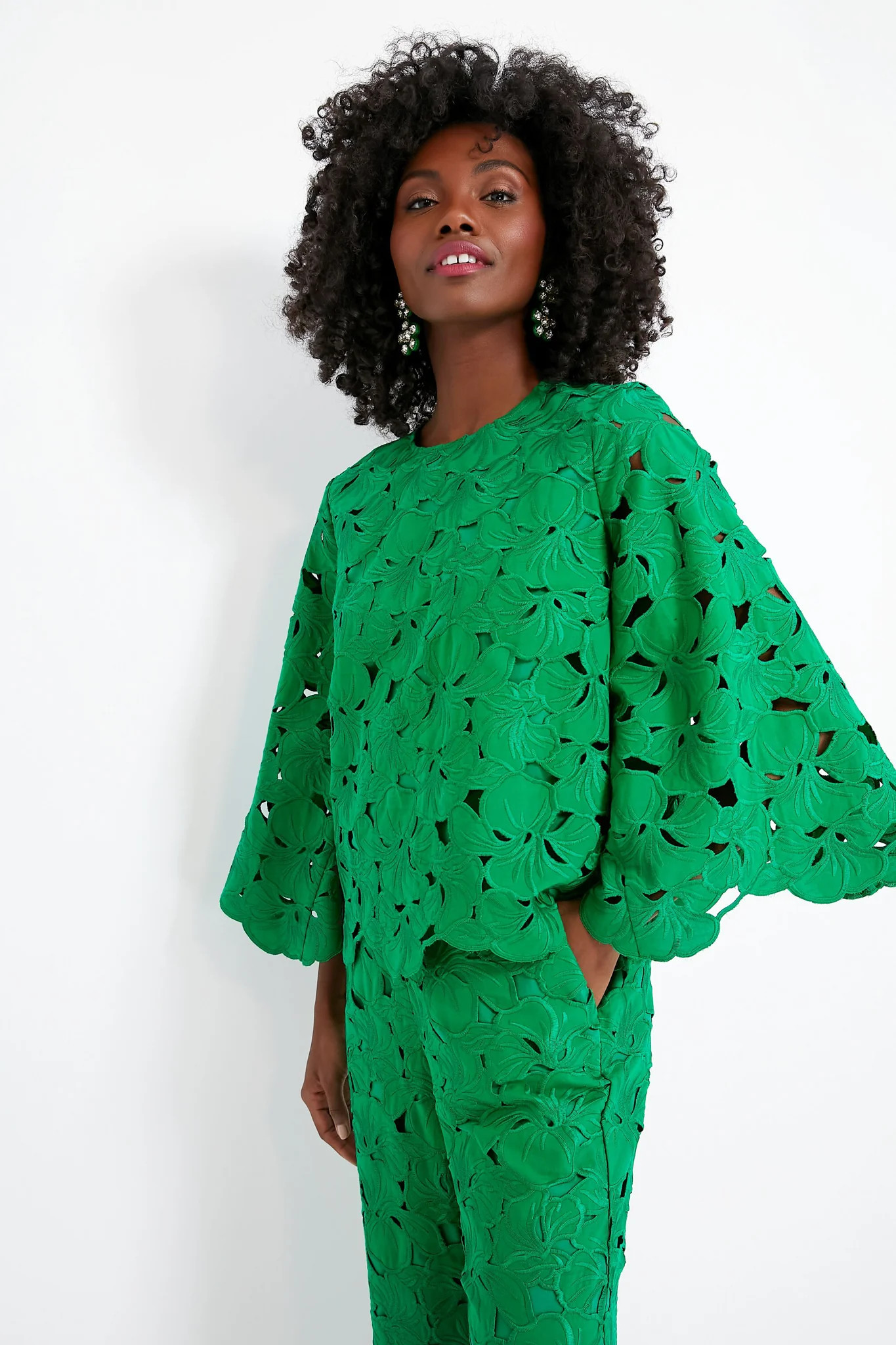 Kelly Green Mia Blouse | Tuckernuck (US)