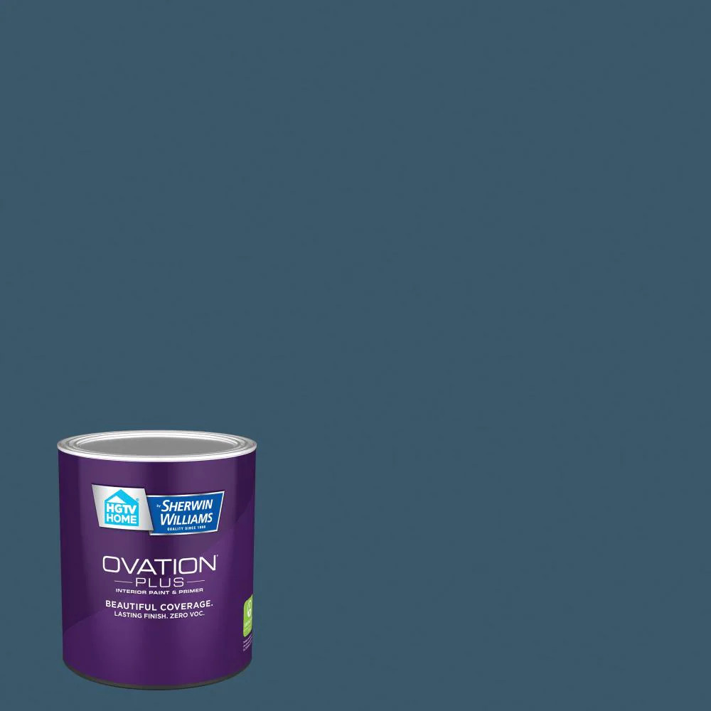 HGTV HOME by Sherwin-Williams Ovation Plus Semi-gloss Deep Twilight Blue 4007-6C Interior Paint Paint + Primer ( 1-quart ) | 4007-6C-2557209 | Lowe's