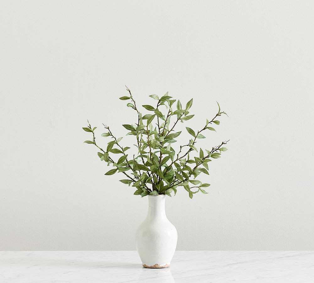 Faux Mini Green Leaf Bundle | Pottery Barn (US)