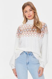 Fair Isle Cable Knit Sweater | Forever 21 (US)