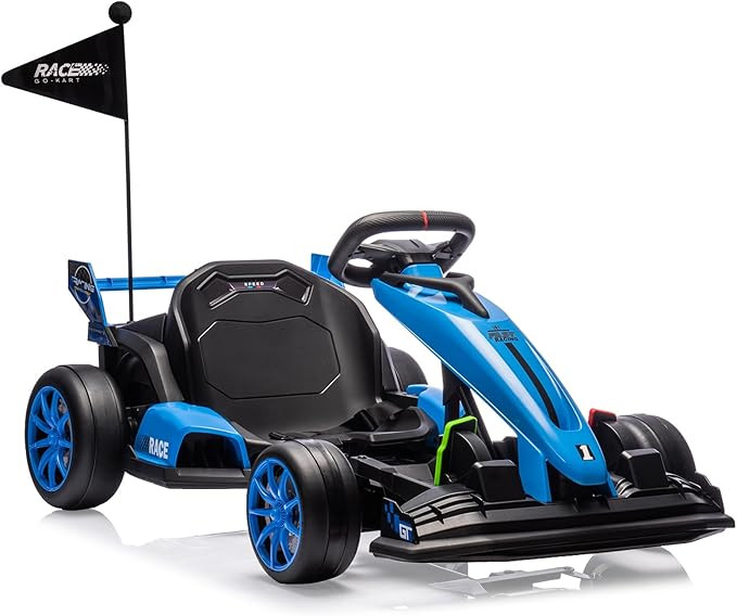 Go Kart Electric Drift Kart Car with Adjustable Seat, 24V Outdoor Ride On Toy with Variable Speed... | Amazon (US)