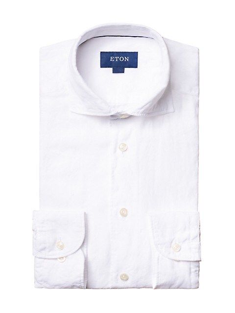 Contemporary-Fit Linen Soft Casual Button-Down Shirt | Saks Fifth Avenue
