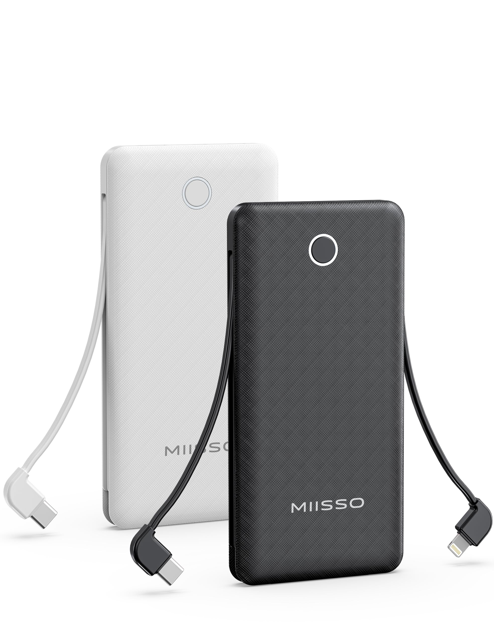 10000mAh Slim Portable Charger with Built in Cable, Power Bank Travel Charger External Battery Pa... | Amazon (US)