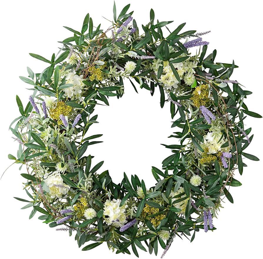 Balsam Hill French Market Spring Wreath - 28" Premium Floral Door Wreath for Indoor or Covered Ou... | Amazon (US)