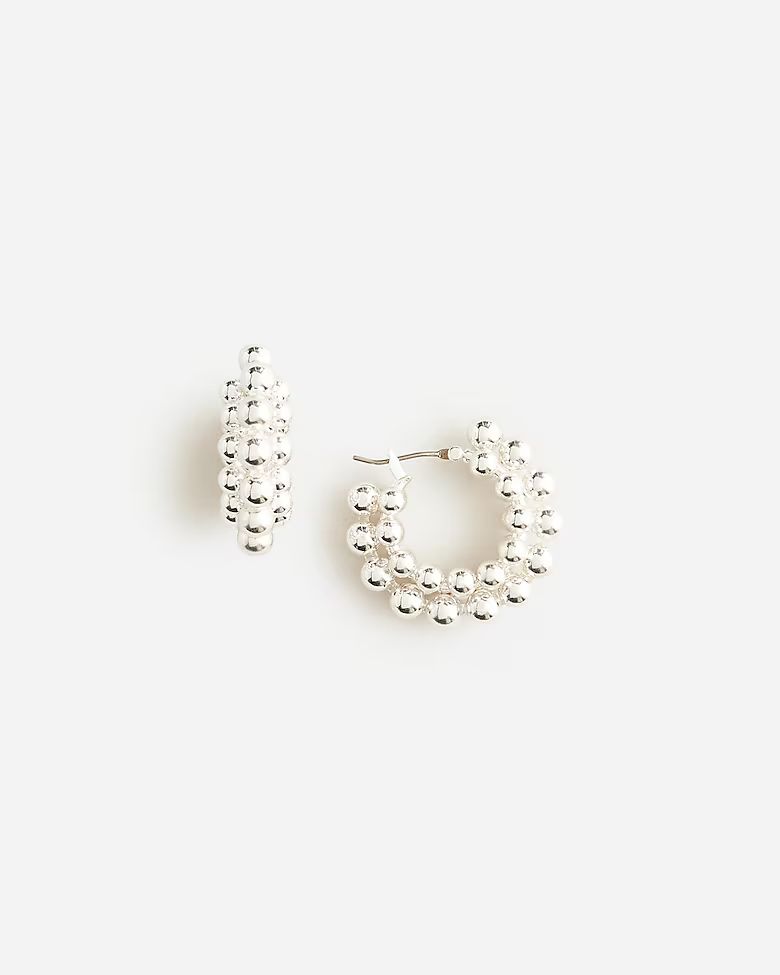 Metallic cluster hoop earrings | J.Crew US