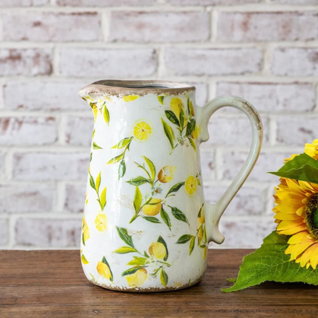 Lemon Pitcher Vase 9 | River Chic Designs
