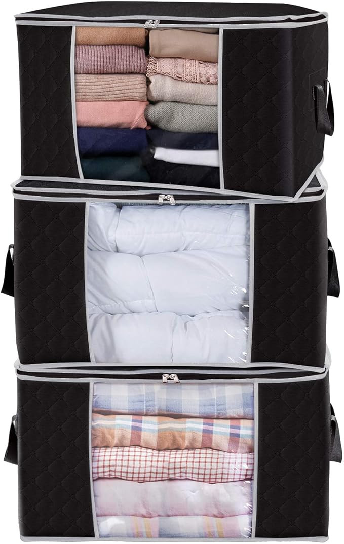 Lifewit Large Capacity Clothes Storage Bag Organizer with Reinforced Handle Thick Fabric for Comf... | Amazon (US)