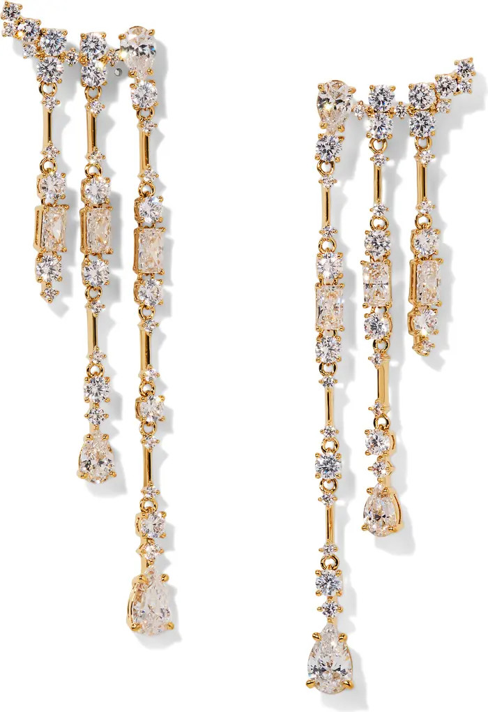 Everleigh Cubic Zirconia Fringe Earrings | Nordstrom