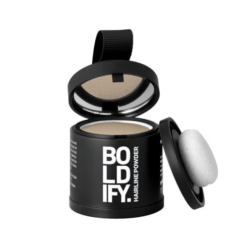 BOLDIFY Hairline Powder (LARGE, 10g) - Root Touch Up Hair Color for Gray Coverage - Bald Spot Concealing Hair Powder for Women & Men - 24-Hour Stain-Proof - Light Blonde | Amazon (US)