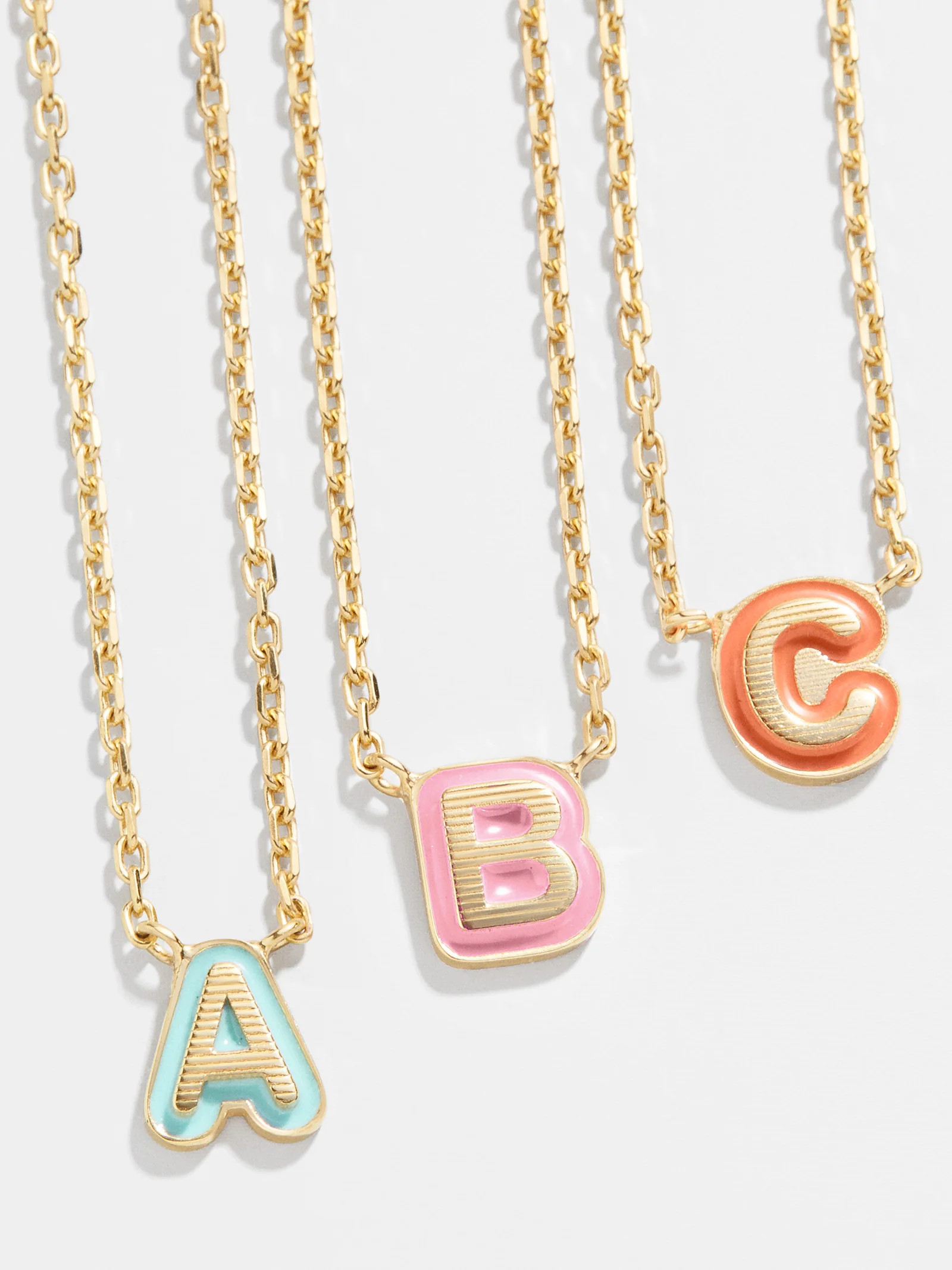 18K Gold Enamel Initial Necklace | BaubleBar (US)