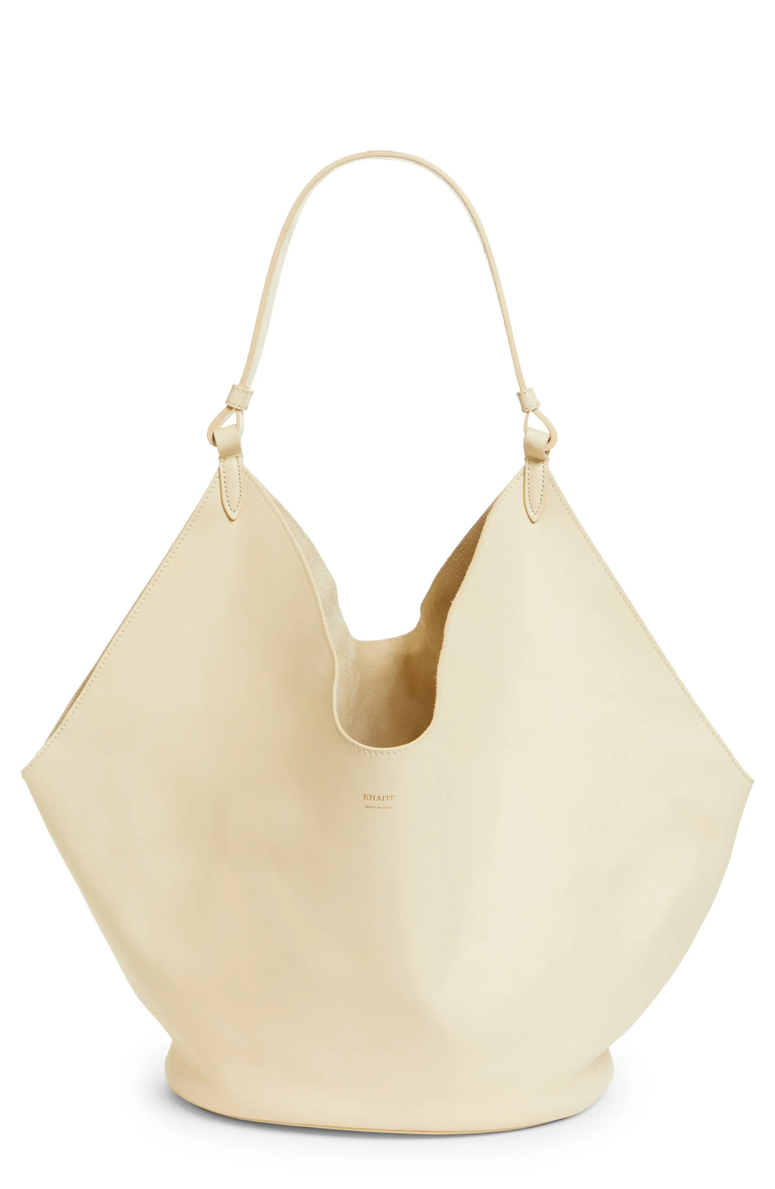 Khaite Medium Lotus Leather Tote in Cream at Nordstrom | Nordstrom