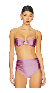 SIMKHAI Constantine Bustier Bikini Top in Petal from Revolve.com | Revolve Clothing (Global)