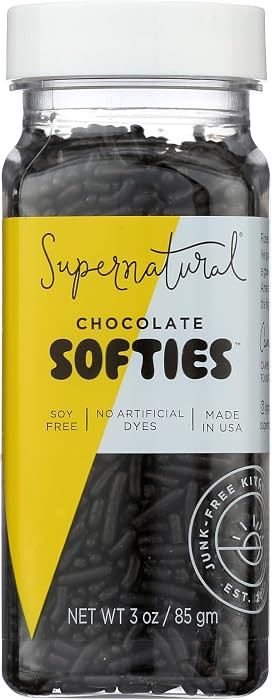 Supernatural Chocolate Softies, Dye-Free Fair Trade Dessert Sprinkles, 3oz | Amazon (US)