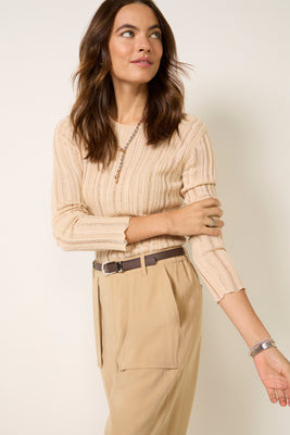 Z SUPPLY Women's Ronnie Sweater Top, Size Medium, Tan | Evereve