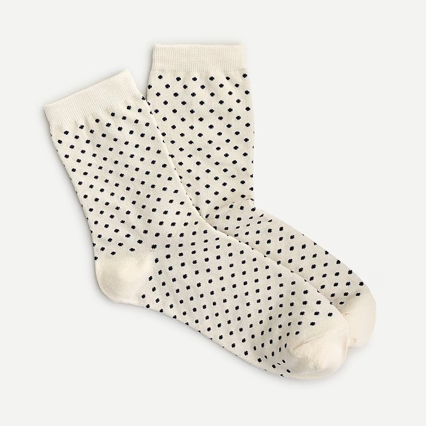 Bootie socks in polka dot | J. Crew US