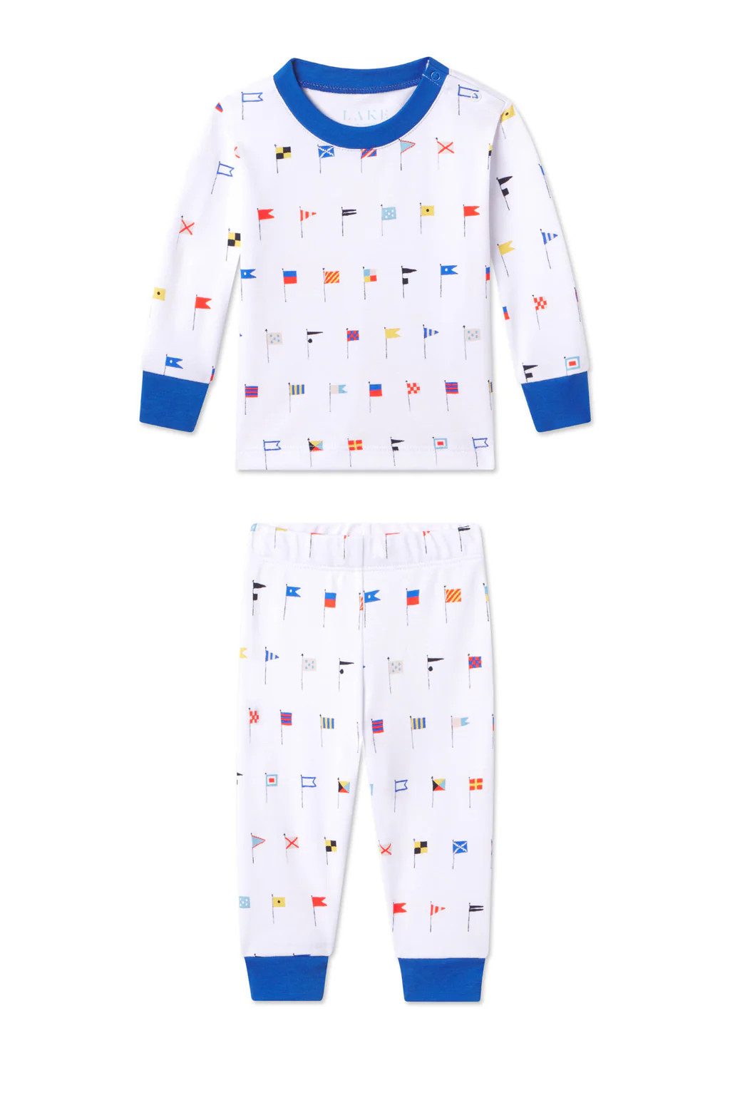 Baby Long-Long Set in Nautical Flags | Lake Pajamas