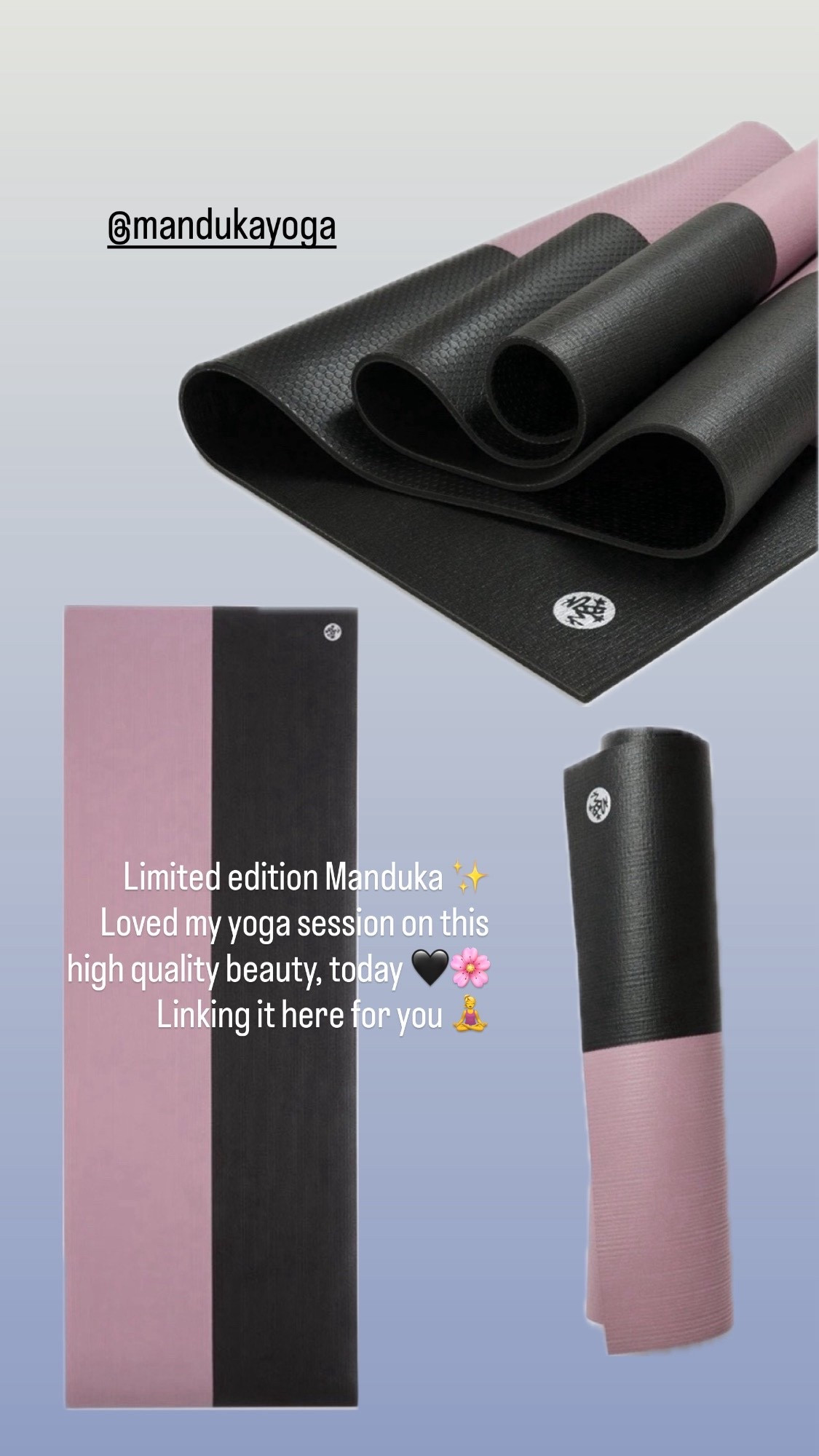 Limited edition Manduka ✨ The cutest + best quality. Loved my yoga session on this beauty today 🖤🌸 Linking it here for you 🧘‍♀️

#LTKActive #LTKWorkwear #LTKSaleAlert