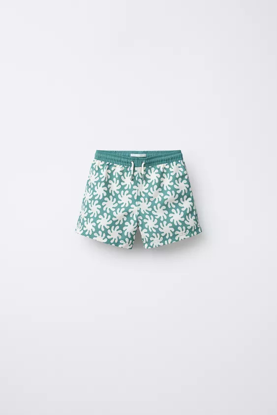 6-14 YEARS/ SPIRAL PRINT SWIM SHORTS | Zara US