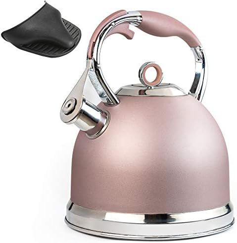 Tea Kettle 3 Quart induction Modern Stainless Steel Surgical Whistling Teapot - Pot For Stove Top... | Amazon (US)