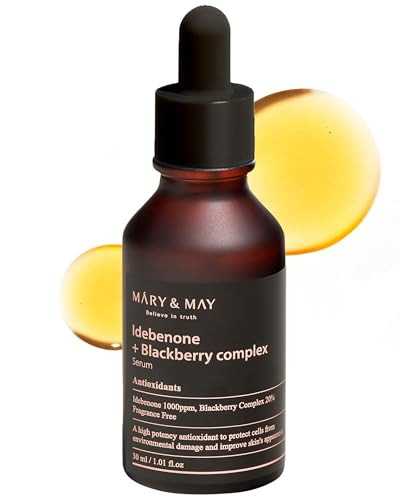 Mary&May Idebenone + Blackberry Complex Serum - Potent Anti Aging for Enhanced Antioxidant and Skin Nourishment - Korean Face Skincare, EWG Green Grade, Cruelty-Free, 1.01 fl.oz. | Amazon (US)