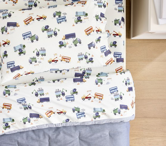 Heritage Construction Organic Sheet Set | Pottery Barn Kids