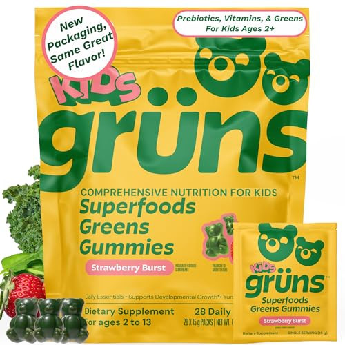 Gruns Kids Multivitamin Kids Greens Gummies, 28 ct | Amazon (US)