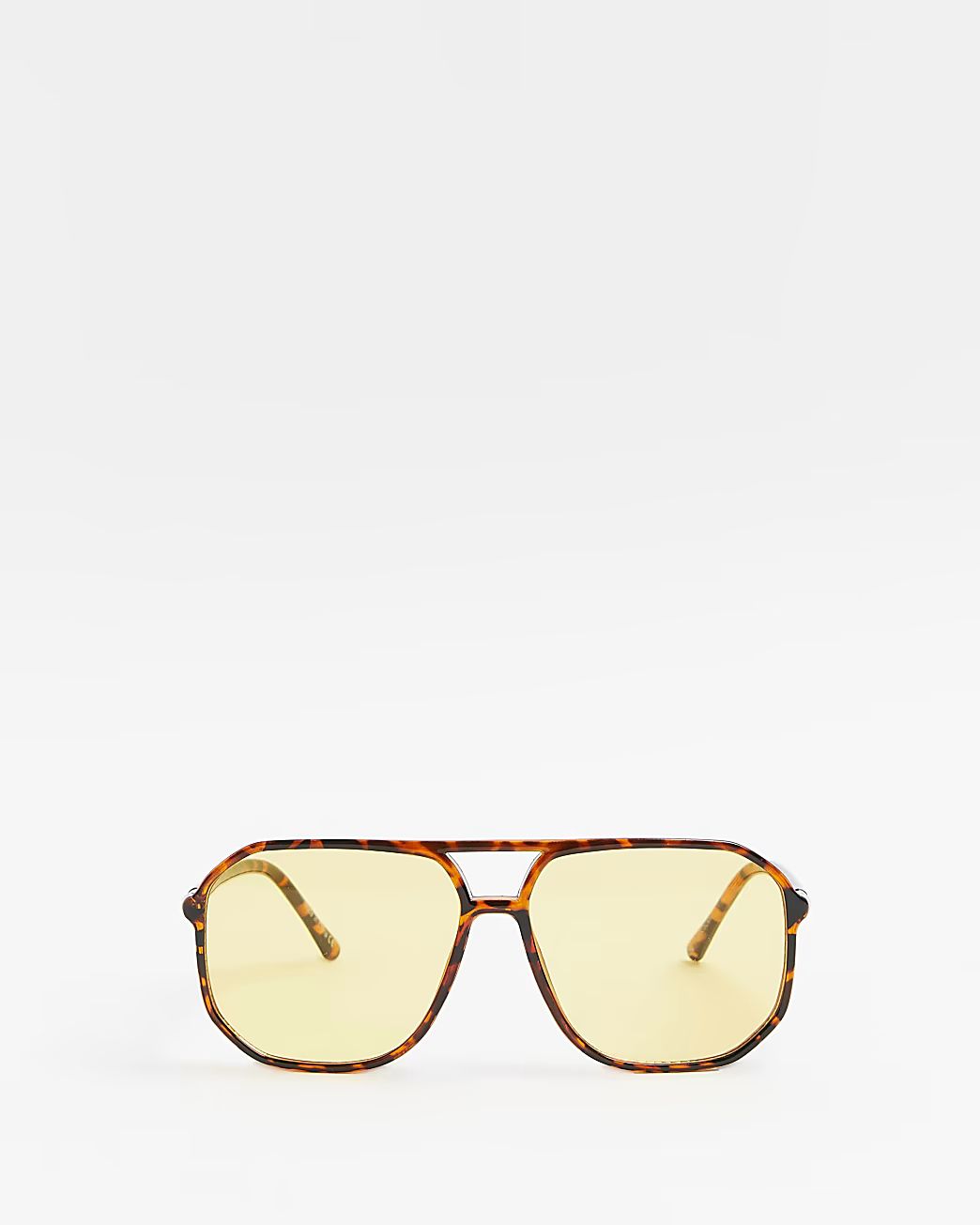 Yellow retro aviator sunglasses | River Island (UK & IE)
