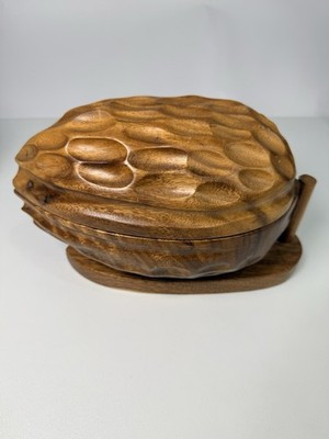 Nutcracker Bowl With Tools Shaped Like Walnut With Lid | eBay US