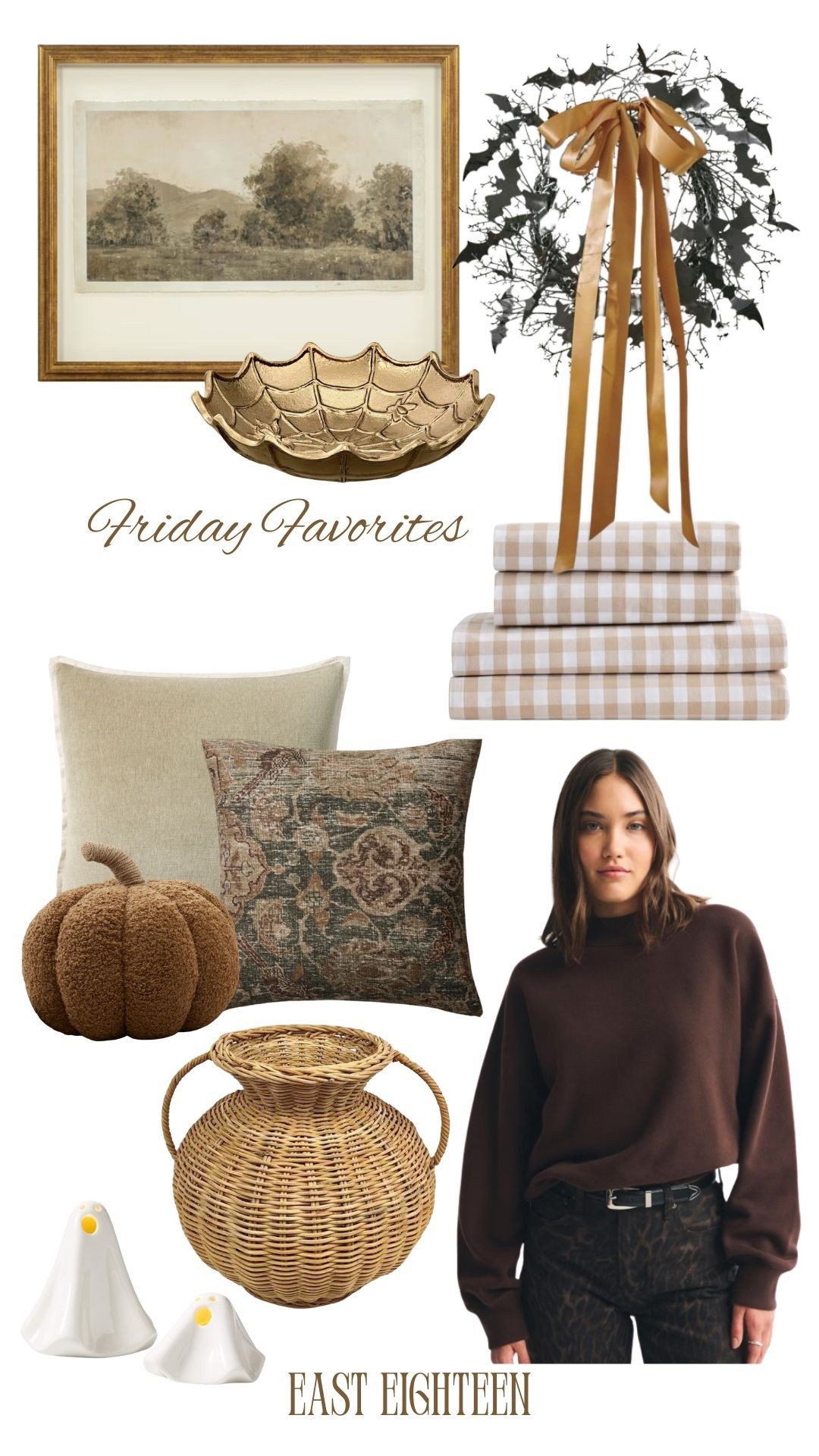 Our favorite finds for the week 🤎 rich brown sweatshirt, upscale Halloween decor, and warm prints. 

#LTKHome #LTKSeasonal #LTKHalloween