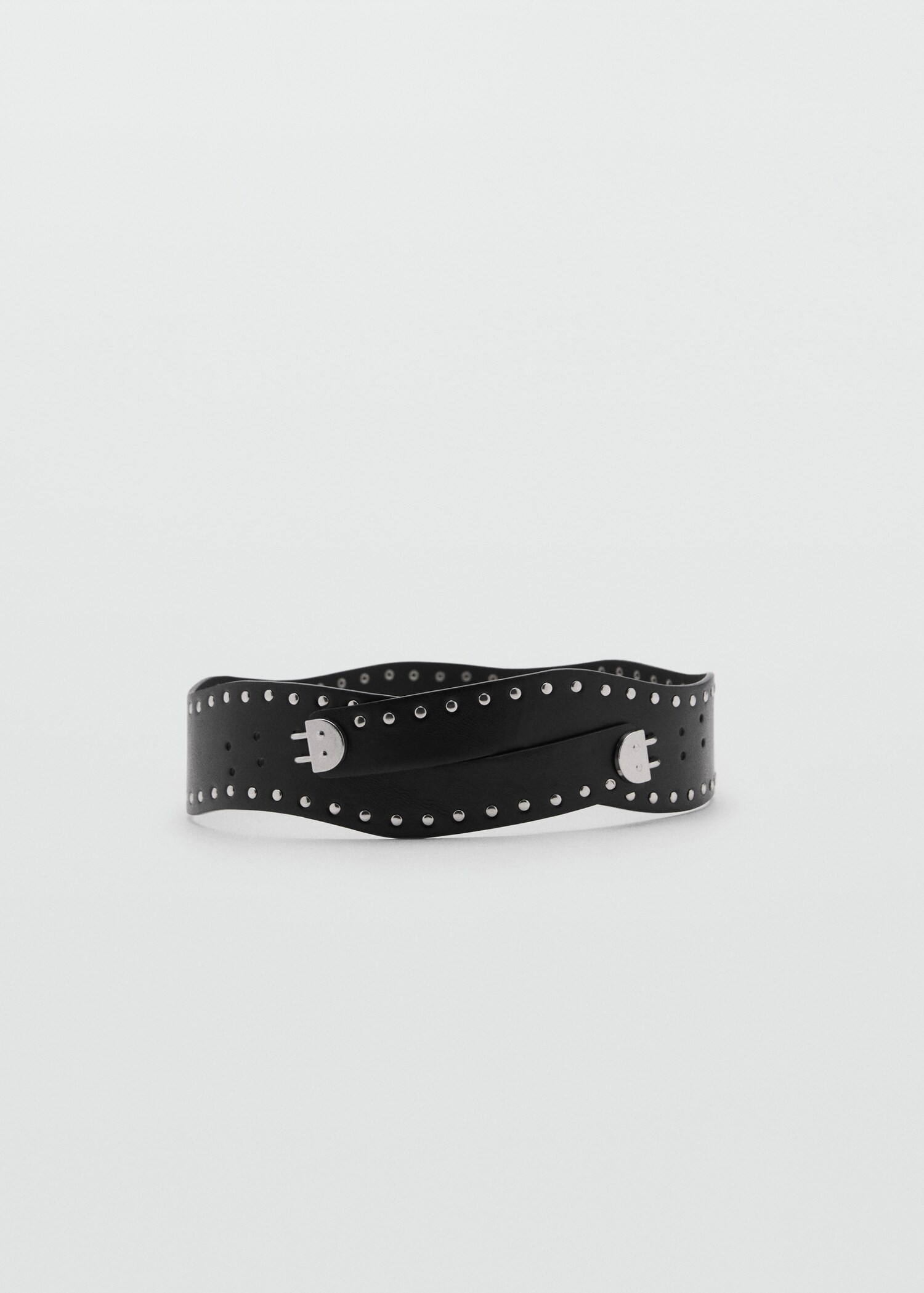 Asymmetrical studded belt | MANGO (US)