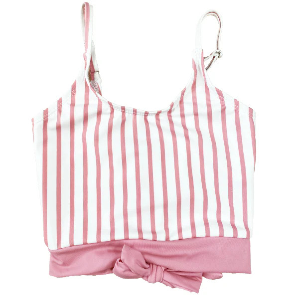 The Mini Lounger Top | Pink & White Stripe | Coral Reef Swim