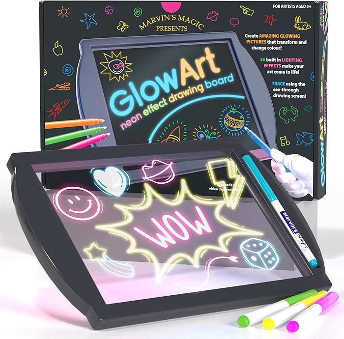 Marvin's Magic - Neon Glow Craft Kit - Creative Set - Light Up Tracing Pad - Drawing Tablet Kids ... | Amazon (US)