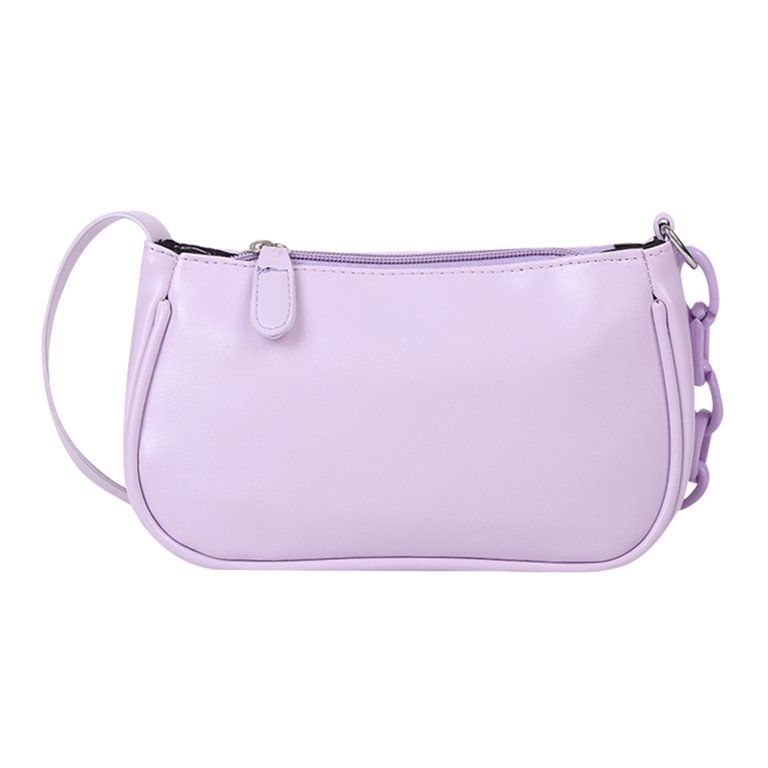 Akloker Soft PU Women Handbag Female Pure Chain Underarm Shoulder Tote Bag (Purple) | Walmart (US)