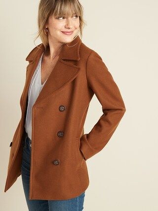 Soft-Brushed Peacoat for Women | Old Navy (US)