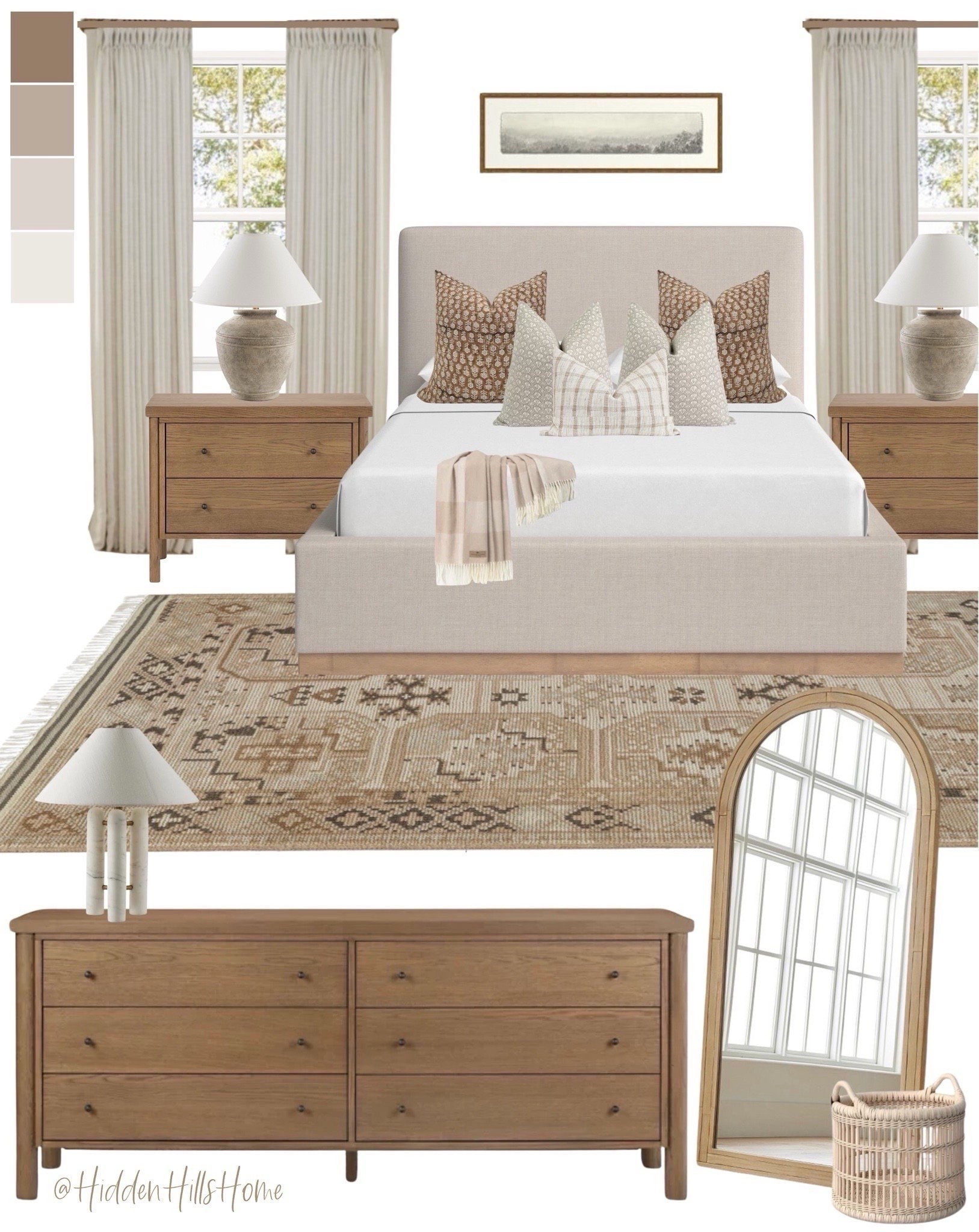 Bedroom decor, bedroom mood board, master bedroom design, primary bedroom inspiration, home decor, platform bed #bedroom

#LTKHome #LTKSaleAlert #LTKSeasonal