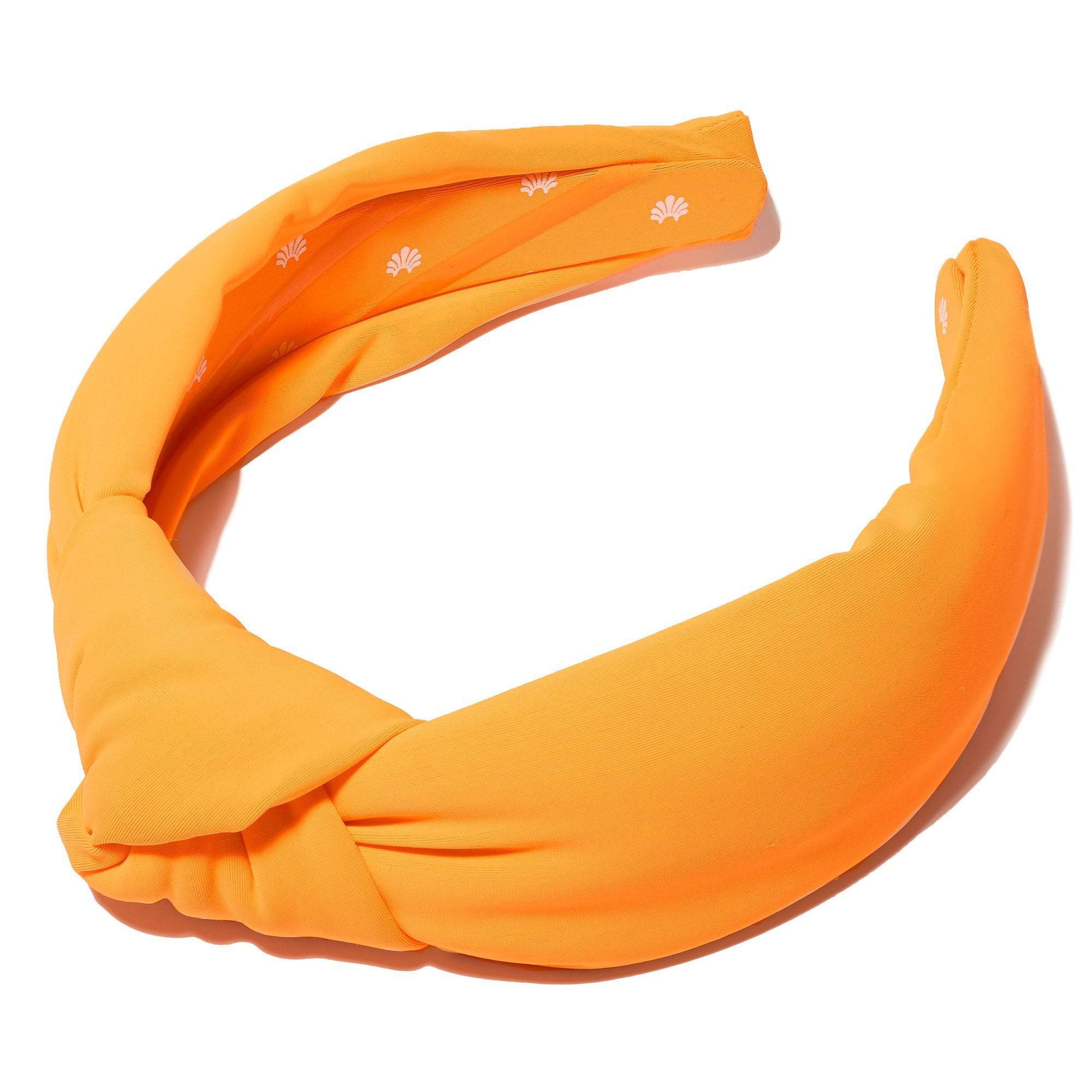 TANGERINE NEOPRENE KNOTTED HEADBAND | LELE SADOUGHI