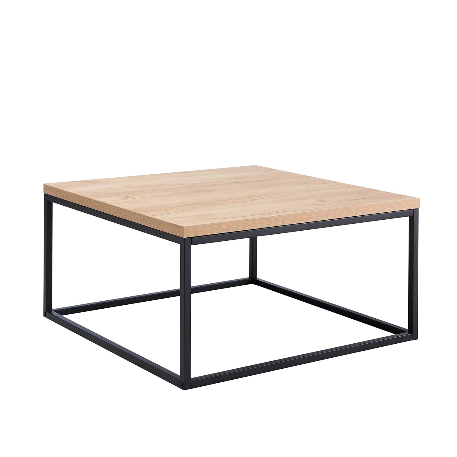 CENSI Modern Natural Oak Square Coffee Table for Living Room, 30 Inch Industrial Light Wood and M... | Walmart (US)