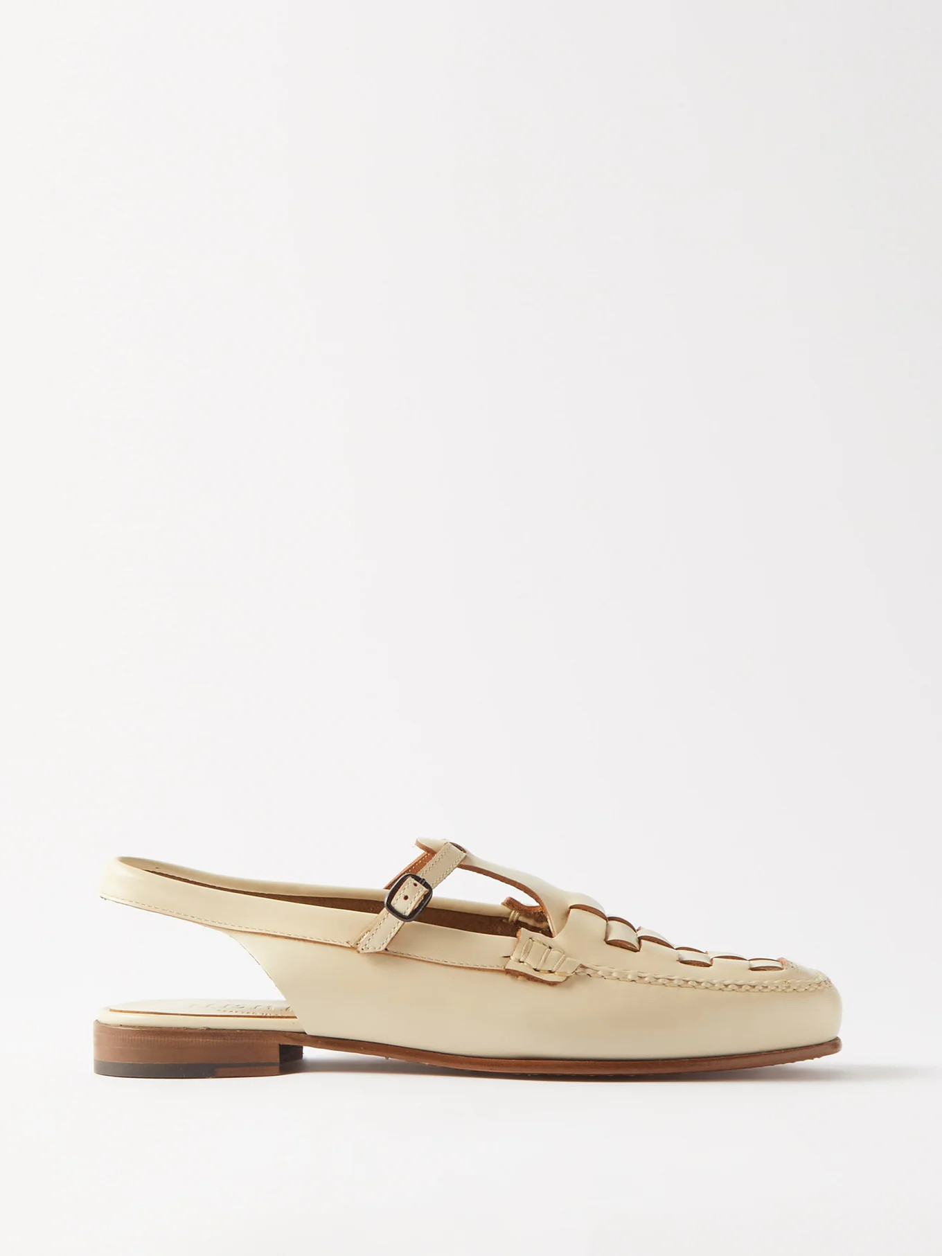 Roqueta leather slingback loafers | Matches (US)