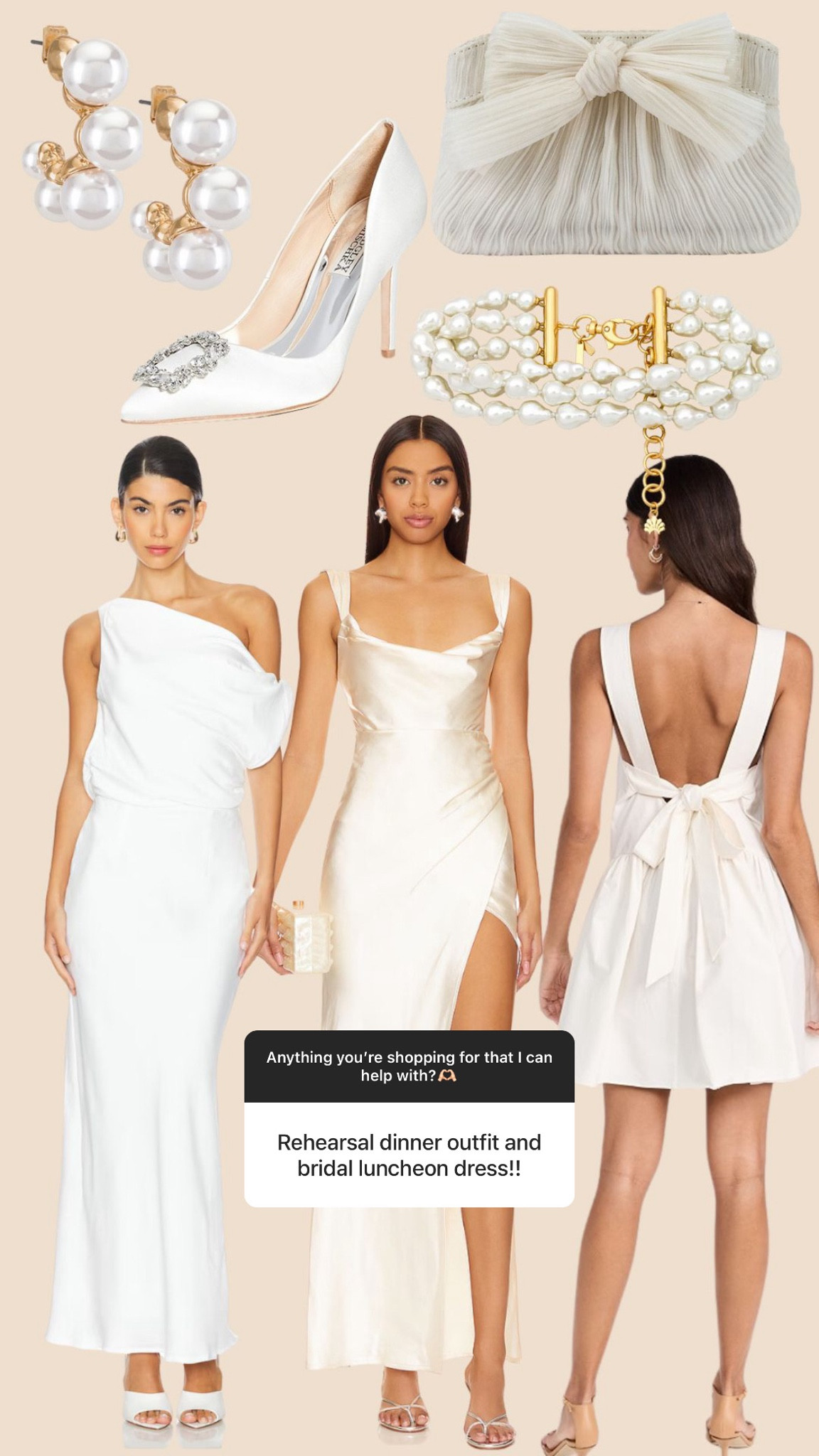 Bridal style, rehearsal dinner outfits, dresses for brides, brides luncheon dress, all white outfits, chic wedding style 

#LTKWedding #LTKStyleTip #LTKParties