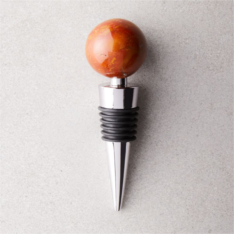 Polished Red Jasper Bottle Stopper | CB2 | CB2