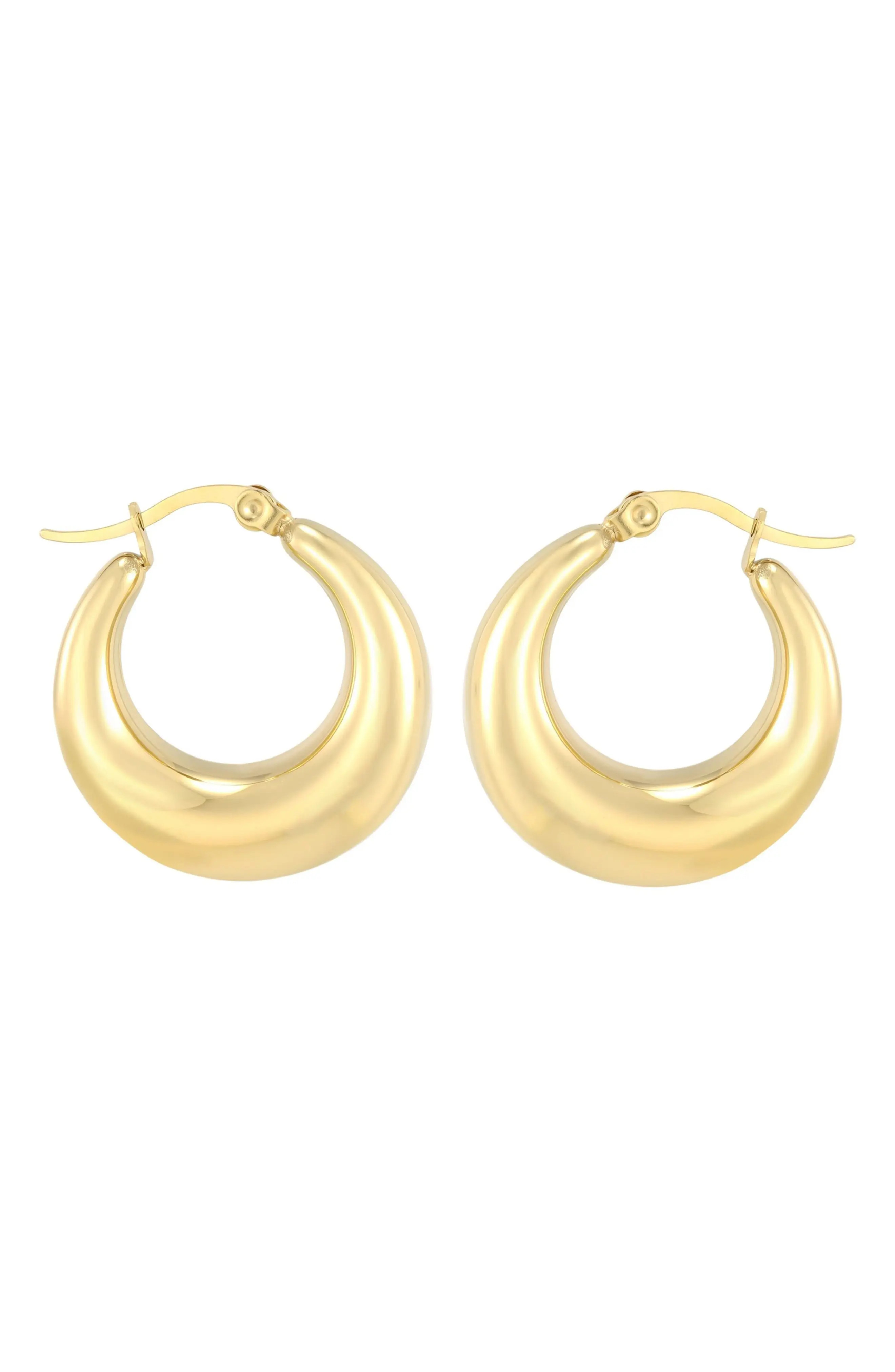 Adornia 18k Gold Plated Graduated Hoop Earrings at Nordstrom Rack | Nordstrom Rack