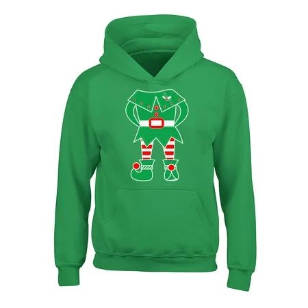 Awkward Styles Ugly Christmas Hoodies for Kids Youth Green Elf Xmas Sweatshirt | Walmart (US)