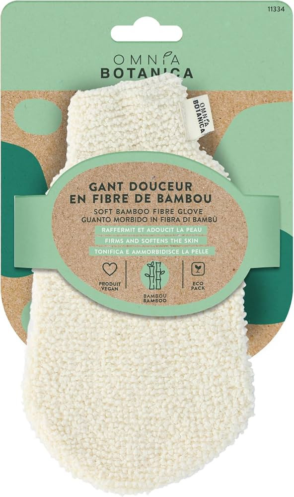 OMNIA BOTANICA - Gant douceur en fibres de bambou - Massage du corps tout en douceur - Nettoyage ... | Amazon (FR)