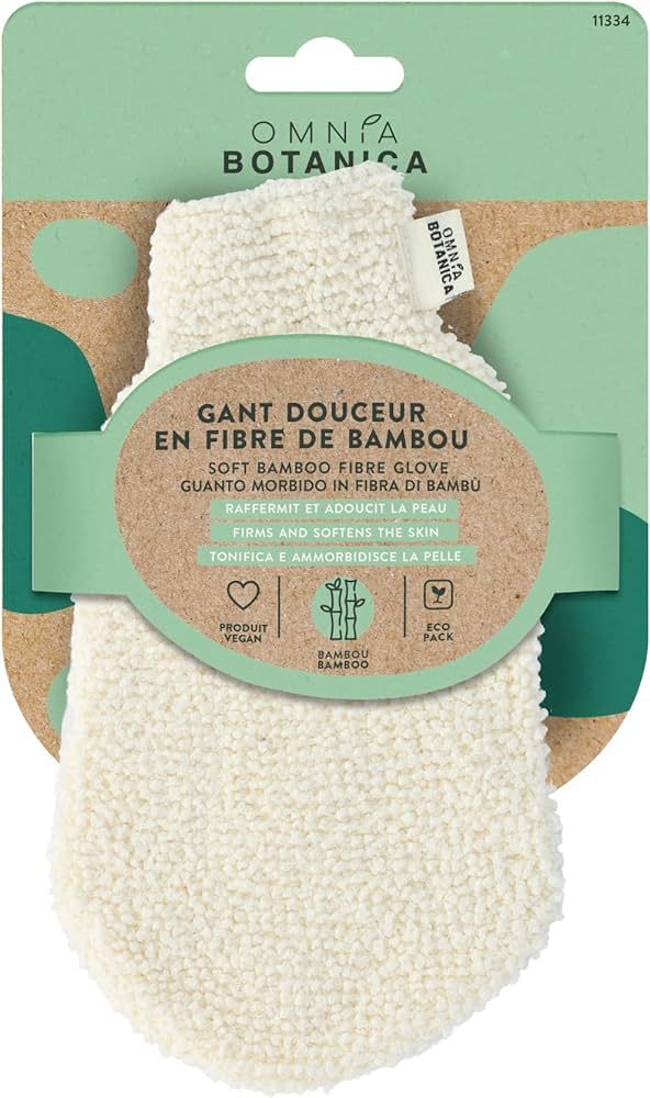 OMNIA BOTANICA - Gant douceur en fibres de bambou - Massage du corps tout en douceur - Nettoyage ... | Amazon (FR)